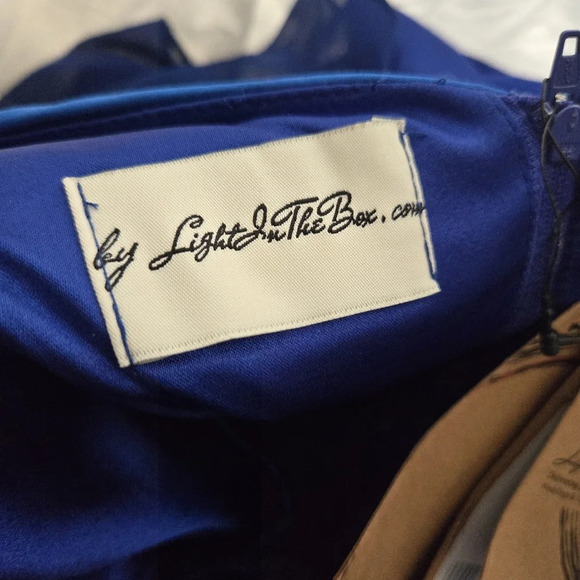 Gorgeous Blue Goddess Dress NWT - Picture 10 of 14